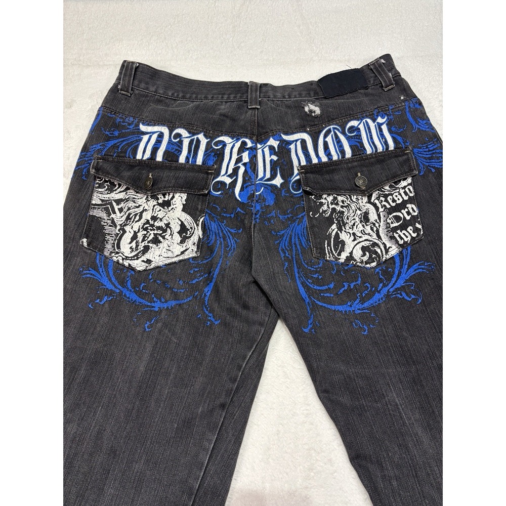 Vintage Y2K Raw Blue Denim Jeans Men's Size 42x32 Baggy‎ Streetwear